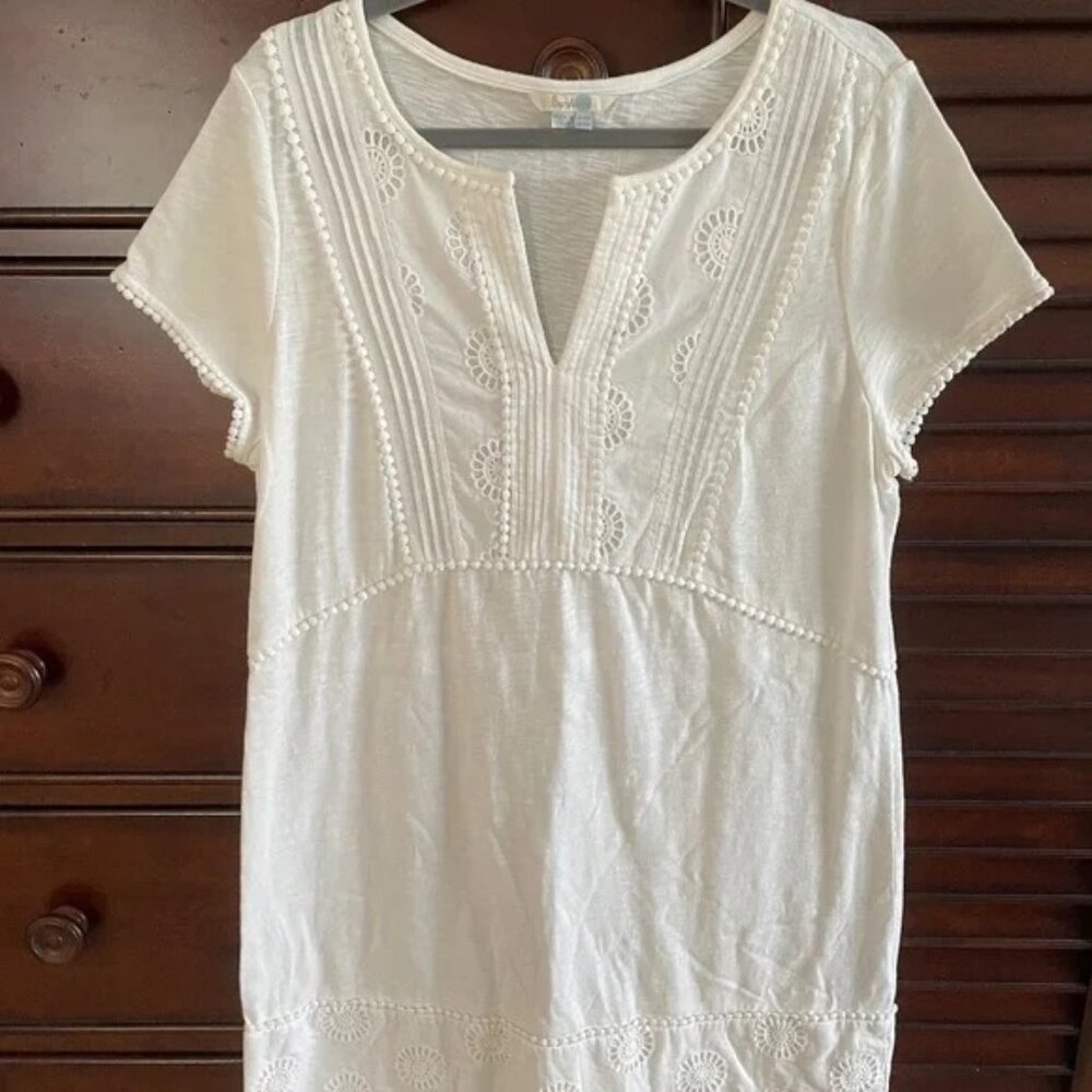 Boden - White Cotton Summer Dress - 14